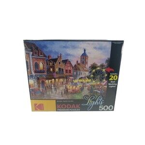 Kodak Light Up Puzzle Beary Patch Park 500 Piece Real Working Lights New Sealed
